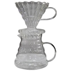 Hario V60 + Jarra en Cristal, Metodo para Extraccion de Cafe