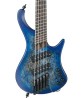 Ibanez Bajo Eléctrico 5 Cuerdas Azul Veteado Mate EHB1505MS-PLF con Funda, Bass Workshop