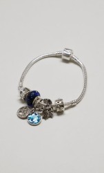 Pulsera Plateada Charms