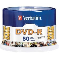Verbatim Torre de Discos Virgenes para DVD DVD-R 16x 50 Discos 97176
