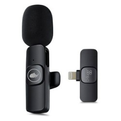 Micrófono Inalámbrico para Celular con Adaptador Lightning DBugg / Negro