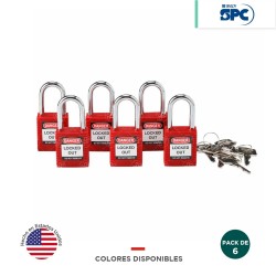 Set 6 Candado de bloqueo de nylon SPC