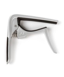Dunlop Capo para Guitarra Acústica 63CSC Curvo Cromado Satinado, Trigger Fly