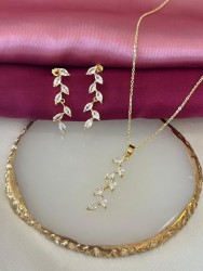 Set collar y aretes cristal A1