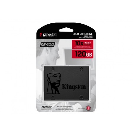 SSD ESTADO SOLIDOKINGSTON A400 120GB 2.5 SATA3 7MM LECT.500 / ESCR.320MBS