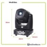 Set Cabeza Movil 120w Beam Gobos Doble Prisma Case