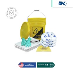 Kit antiderrames aceite SPC 6.5 Gal | absorción 6 Gal