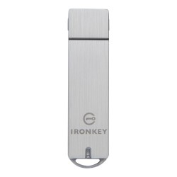 Memoria USB Kingston IronKey S1000 Flash 32GB Encriptado Criptochip Integrado Color Plata IKS1000B/32GB