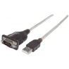 ADAPTADOR MANHATTAN RS-232 MACHO – USB MACHO, 45CM, TRANSPARENTE, 205153
