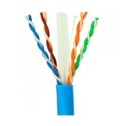 SAXXON OUTP6COP305B – BOBINA DE CABLE UTP CAT6 100% COBRE/ 305 METROS/ COLOR AZUL/ USO INTERIOR/ SOPORTA PRUEBAS DE FLUKE TEST/ 