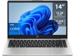 Laptop HP 240 G10: Procesador Intel Core i7 1355U (hasta 5.0 GHz), Memoria de 16GB DDR4, SSD de 512GB, Pantalla de 14" LED, Vide