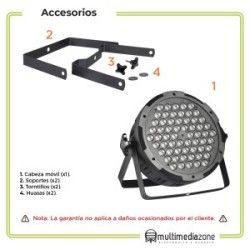 Cañon Led 60x3w Rgb 3 En 1 Dmx Luz Disco