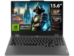Laptop Gamer Lenovo LOQ 15ARP9: Procesador AMD Ryzen 7 7435HS (hasta 4.5 GHz), Memoria de 16GB DDR5, SSD de 512GB, Pantalla de 1