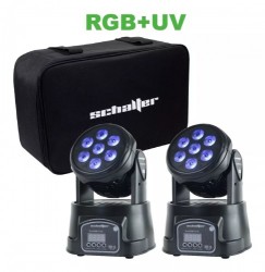 Cabeza Movil Led Wash 7x12w Robotica Inteligente Uv 2 Pz S-MOB7x12UV