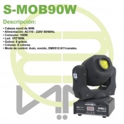 Mini Beam Cabeza Movil Led Alta Velocidad Con Gobos 1x90w