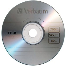 Disco VERBATIM CD-R 700MB 80min 52X C/10 96250