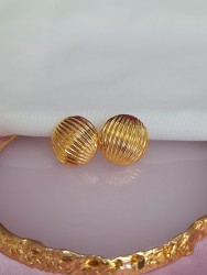 Aretes circulo rayas #C106.2