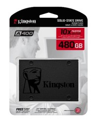 Unidad de Estado Sólido SSD Kingston A400 480GB 2.5 Sata3 7mm Lect.500/Escr.450mbs SA400S37/480G