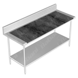 Mesa de Amasijo con Alambrín CON Entrepaño - 1.80 X 0.70 X 0.90   Acero Inoxidable Tipo 441