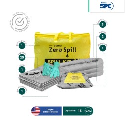 Kit antiderrames portátil universal no quimicos SPC 15 Gal | absorción 15 Gal
