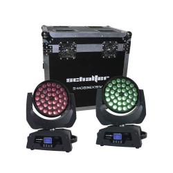 Set 2 Cabezas Moviles Wash C zoom 36x15w Rgbw Inc case