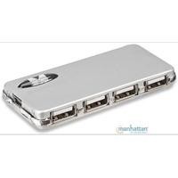 HUB USB V2.0 MANHATTAN 4 PUERTOS CON FUENTE ALIMENTACION ...