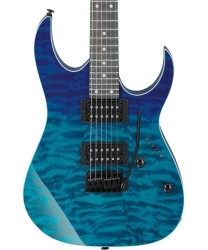 Ibanez Guitarra Eléctrica Azul Degradado Transparente GRG120QASP-BGD, Serie Gio