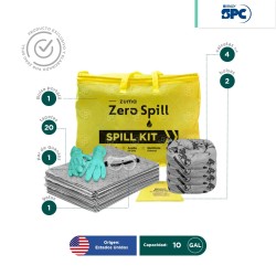 Kit antiderrames portátil para respuesta a emergencias universal SPC 10 Gal | absorción 10 Gal