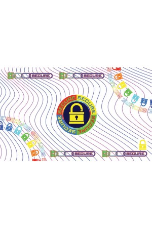 Laminado DuraGard, Optiselect, 1.0 mil, "Secure Locks", Registrado, tarjeta completa 508982-003