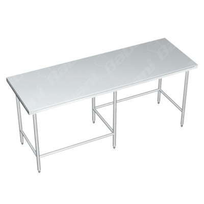 Mesa de Tajo en Isla SIN Entrepaño - 2.50 X 0.70 X 0.90 Acero Inoxidable Tipo 304