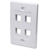 TAPA DE PARED INTELLINET FACEPLATE PLACA 4 PUERTOS BLANCO