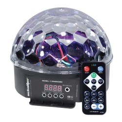 Luz Disco Led Dmx Crystal Ball Display Incluye Control 6 Colores Nueva Version