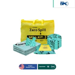 Kit antiderrames portátil para respuesta a emergencias para líquidos agresivos o hazmat SPC 15 Gal | absorción 13 Gal
