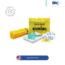 Combo Kit antiderrames portátil para aceite y derivados del petróleo SPC 5 Gal + Berma para derrames 36×36? Zugy