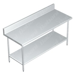 Mesa de Trabajo CON Entrepaño - 1.80 X 0.70 X 0.90   Acero Inoxidable Tipo 304