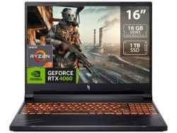 Laptop Gamer Acer Nitro V: Procesador AMD Ryzen 7 8845HS (hasta 5.1 GHz), Memoria de 16GB DDR5, SSD de 1TB, Pantalla de 16" LED,
