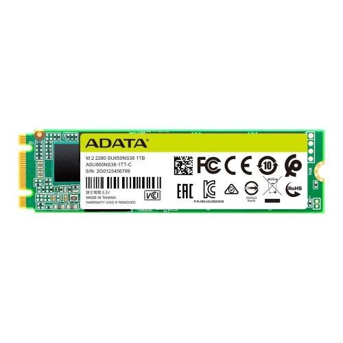 UNIDAD DE ESTADO SOLIDO SSD ADATA ULTIMATE SU650 3D TCL, 1TB, SATA III, M.2, ASU650NS38-1TT-C