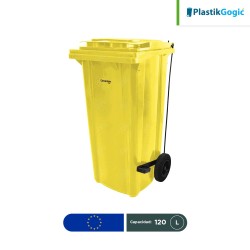 Contenedor con 2 ruedas y pedal Plastik Gogic 120 L