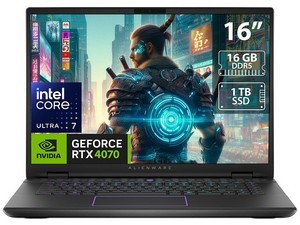 Laptop Gamer Alienware M16 R2: Procesador Intel Core Ultra 7 155H (hasta 4.8 GHz), Memoria de 16GB DDR5, SSD de 1TB, Pantalla de