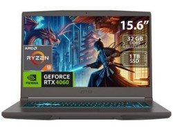 Laptop Gamer MSI Thin A15: Procesador AMD Ryzen 9 8945HS (Hasta 5.2 GHz), Memoria de 32GB DDR5, SSD de 1TB, Pantalla de 15.6" LE