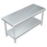 Mesa de Trabajo en Isla CON Entrepaño - 1.50 X 0.70 X 0.90   Acero Inoxidable Tipo 441