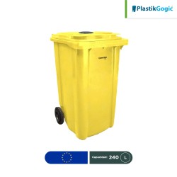 Contenedor con 2 ruedas Tapa perforada Plastik Gogic 240 L