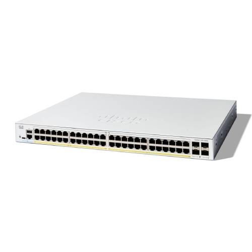SWITCH CISCO GIGABIT ETHERNET CATALYST 1200, 48 PUERTOS POE+ 10/100/1000MBPS + 4 PUERTOS SFP, 375W, 104 GBIT/S, 1000 ENTRADAS – 