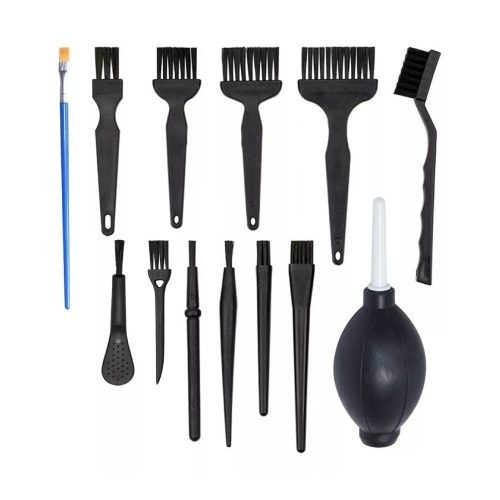 KIT DE LIMPIEZA PARA TECLADO, CEPILLO ANTIESTÁTICO, 13 PIEZAS – IDEAL PARA ELECTRÓNICA Y OFICINAS