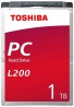 Disco Duro Interno Toshiba L200 1TB 2.5 SATA III 6Gbit/s 5400RPM 128MB Cache para PC y Laptop HDKJB01ZKA01
