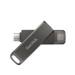 Memoria USB SanDisk iXpand Flash Drive Luxe 64GB USB-C 3.1 Gen 1 Color Negro para iPhone y iPad SDIX70N-064G-GN6NN SDIX70N-064G-