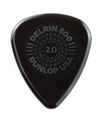 Dunlop Púas Prime-Grip Delrin 500 450B2.0 (36) 2.00mm, Negro con 10 piezas