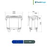 Contenedor con 4 ruedas Gris Oscuro Plastik Gogic 660 L