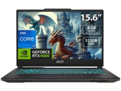 Laptop Gamer MSI Cyborg 15: Procesador Intel Core i7 12650H (hasta 4.7 GHz), Memoria de 8GB DDR5, SSD de 512GB, Pantalla de 15.6