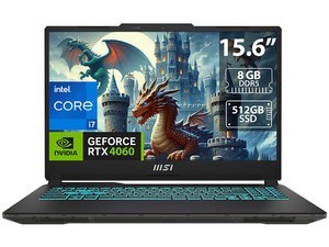 Laptop Gamer MSI Cyborg 15: Procesador Intel Core i7 12650H (hasta 4.7 GHz), Memoria de 8GB DDR5, SSD de 512GB, Pantalla de 15.6